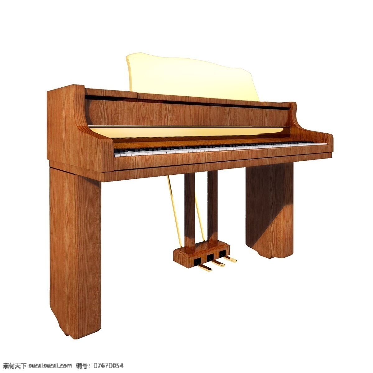 立体 古董 钢琴 图 质感 木质 古董钢琴 精致 镀金 仿真 3d 创意 套图 png图
