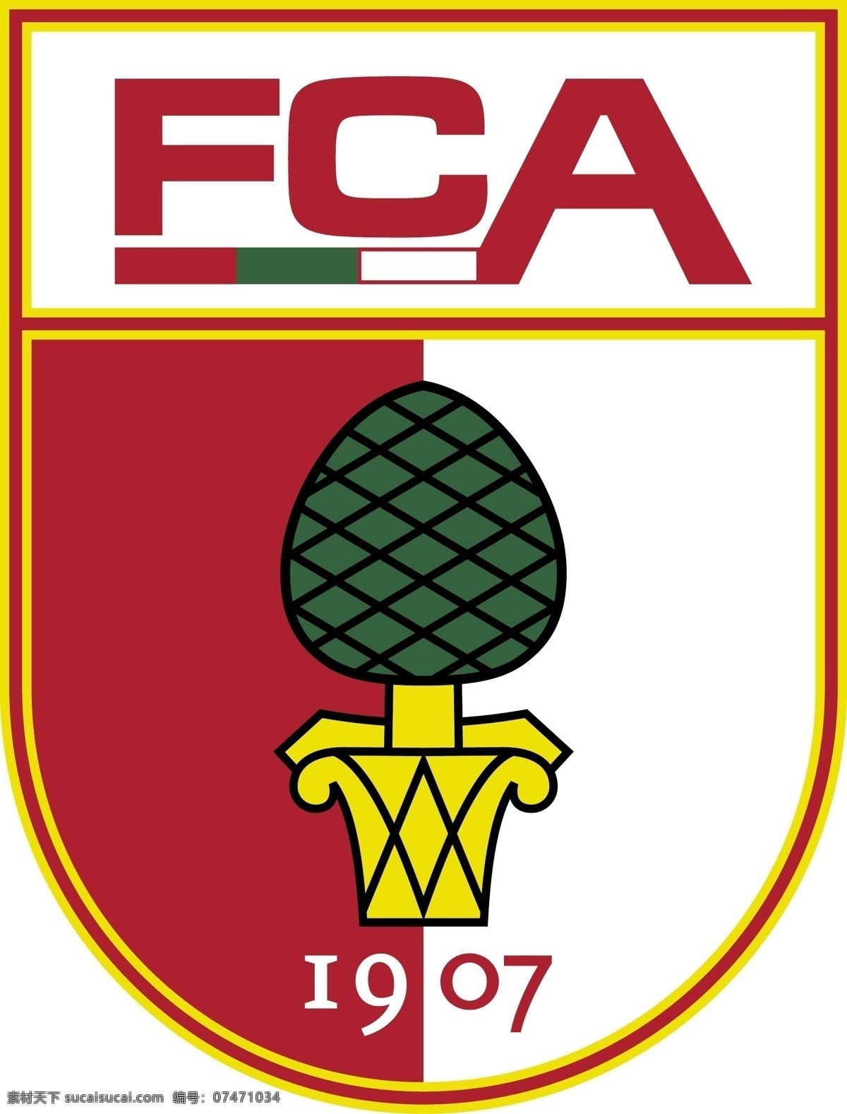 奥格斯堡 足球 俱乐部 徽标 logo设计 德国 德甲 德国杯 超级杯 欧冠 欧联 欧足联 联赛 杯赛 矢量图