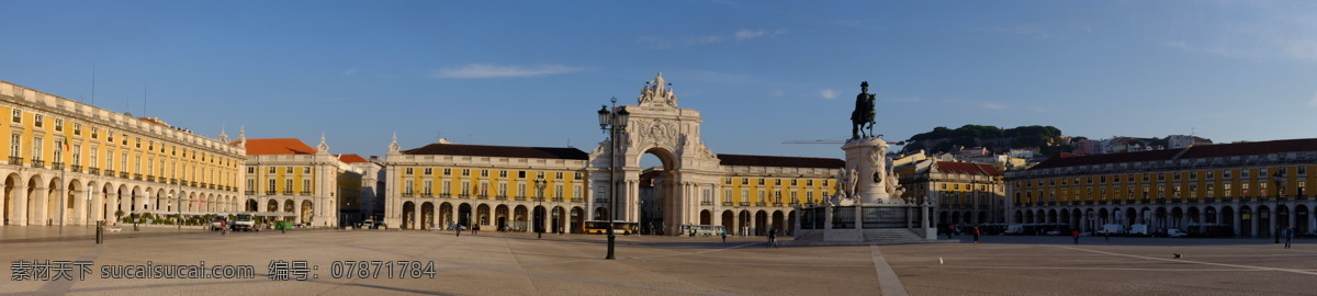 里斯 本科 梅西 奥 广场 全景 里斯本 科梅西奥 蓝天 白云 欧洲 葡萄牙 建筑 旅游摄影 国外旅游