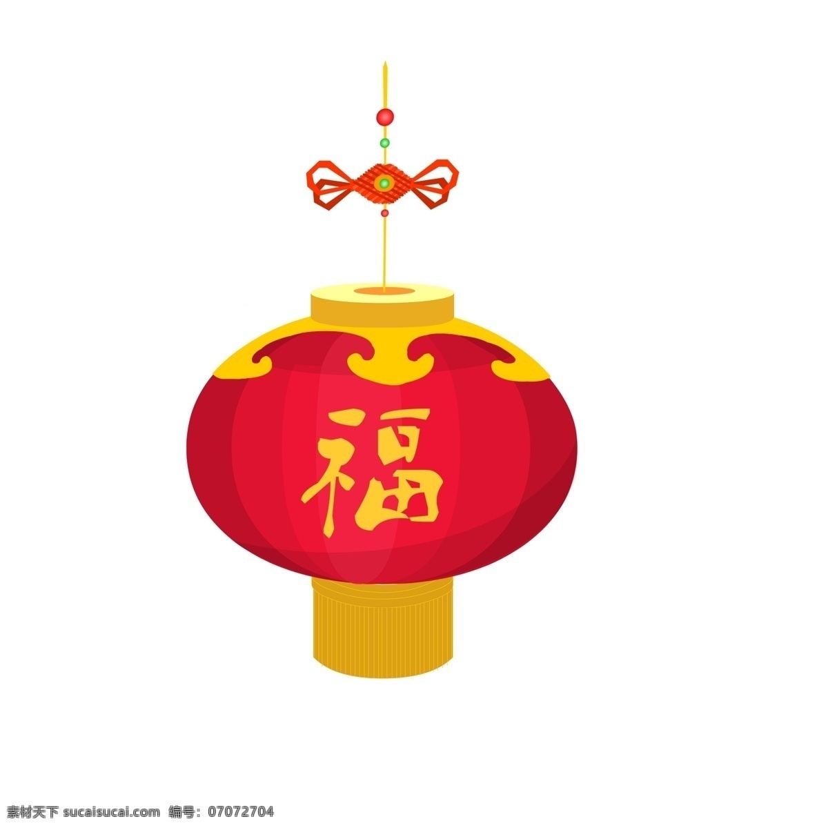 商用 高清 新年 喜庆 贺岁 红色 福字 灯笼 元素 可商用