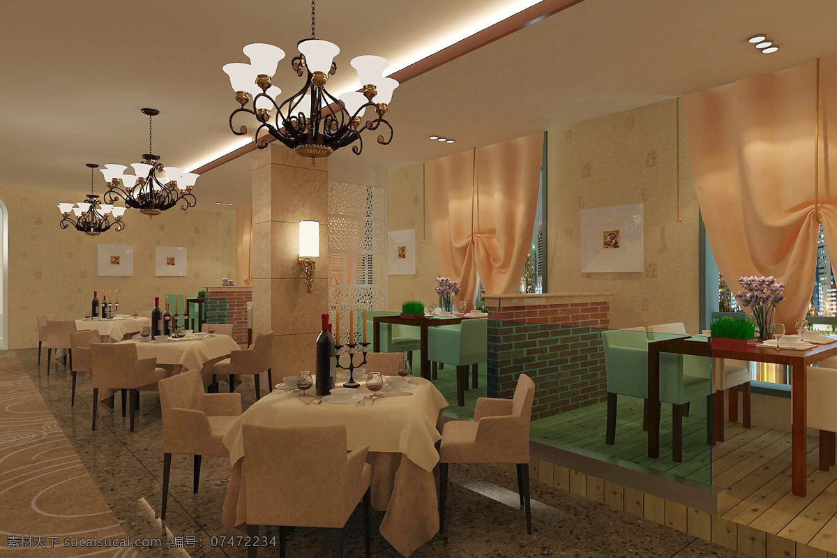 酒店 餐厅 环境设计 酒店餐厅 室内设计 中式 简约餐厅 宾馆餐厅 简约中式餐厅 家居装饰素材