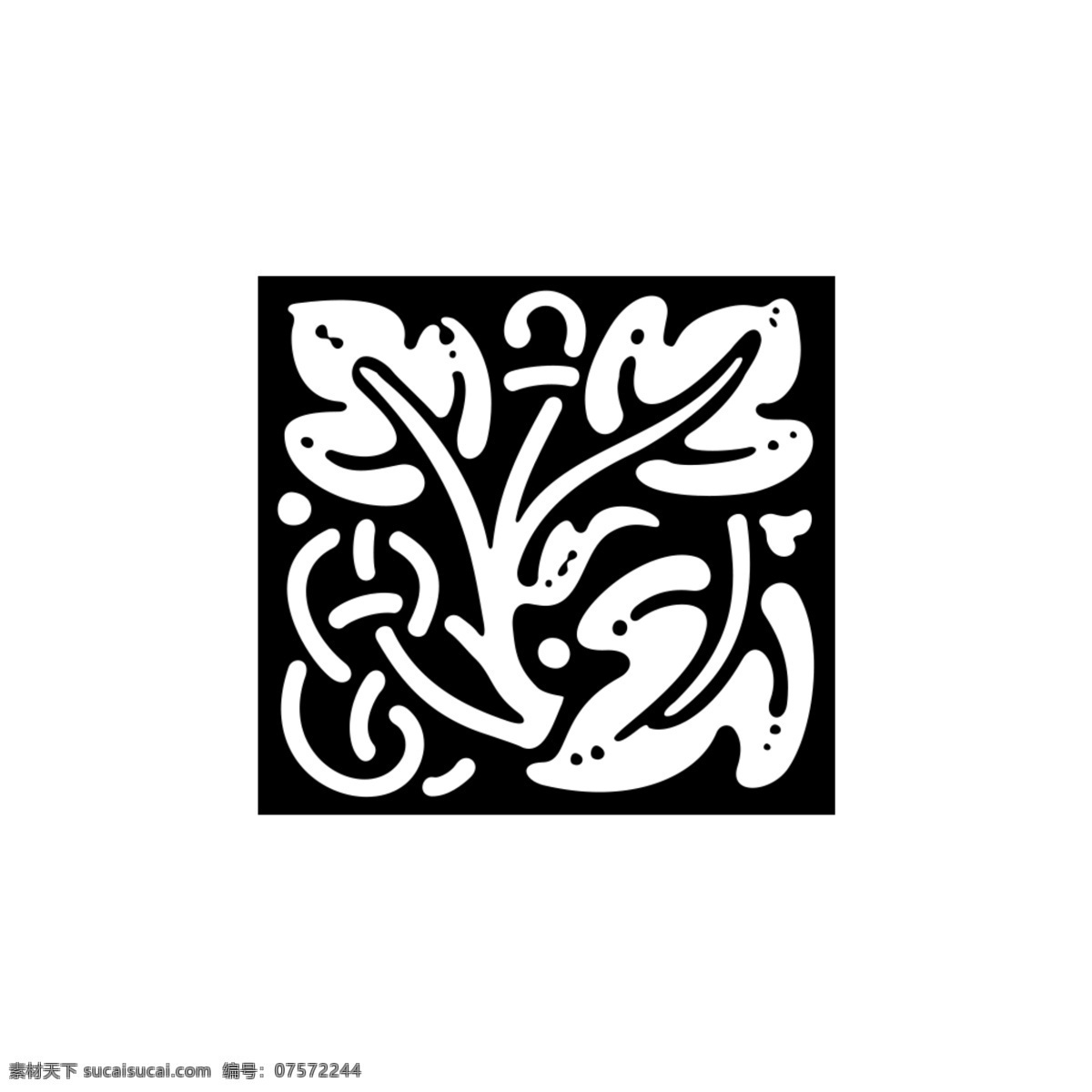 中国 风 矢量 黑白 花纹 装饰画 商用 黑白花纹 纹理 花素材 矢量花纹 叶子纹理 花 透明底花纹