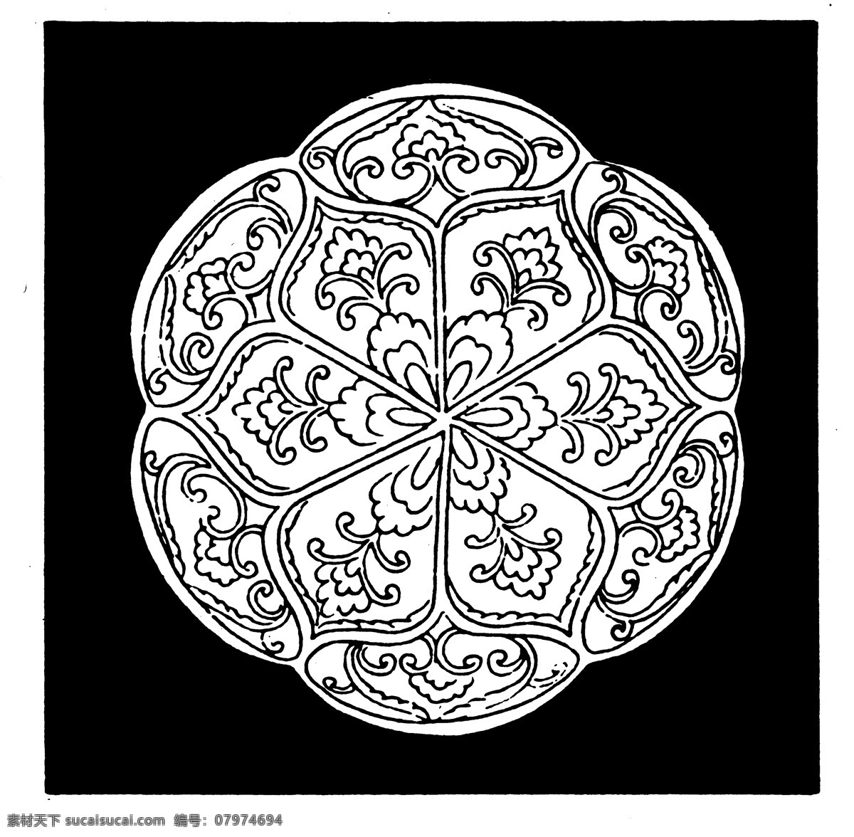 古代器物图案 隋唐五代图案 中国 传统 图案 设计素材 器物图案 装饰图案 书画美术 黑色