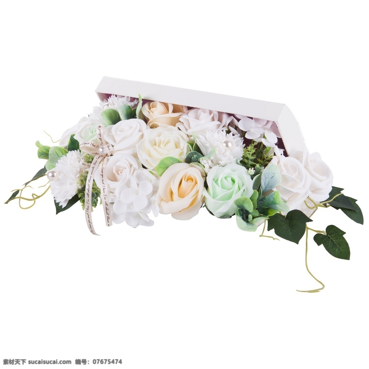 节日礼品 白色 花盒 花 白色花朵 花朵 花卉 礼品 礼物 礼物花 礼品白色花 节日 节日礼物