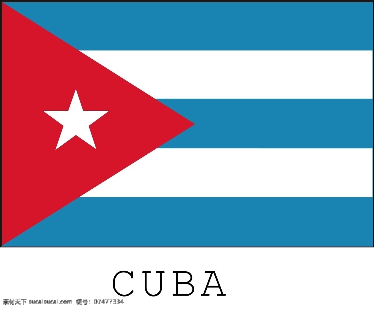 古巴 国旗 标识标志图标 矢量图库 古巴国旗 psd源文件