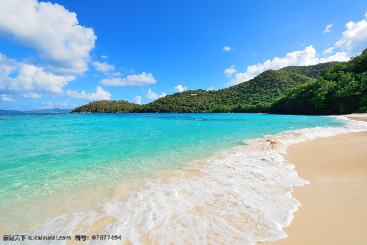 海滩 沙滩 海边 蓝色 天空 背景素材 美丽海边 山水 白云 背景 自然风景 旅游摄影