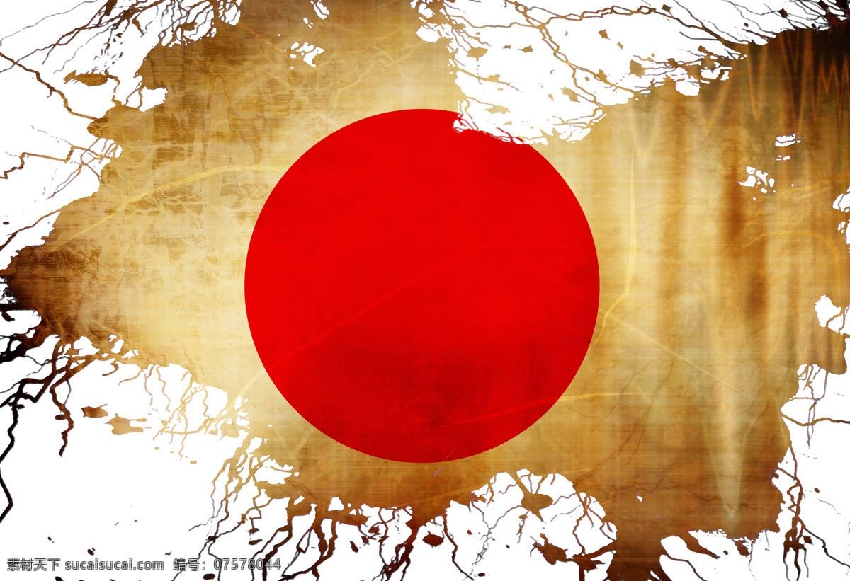 日本国旗图案 日本国旗 国旗图案 国旗背景 墨迹喷溅 其他类别 生活百科 白色