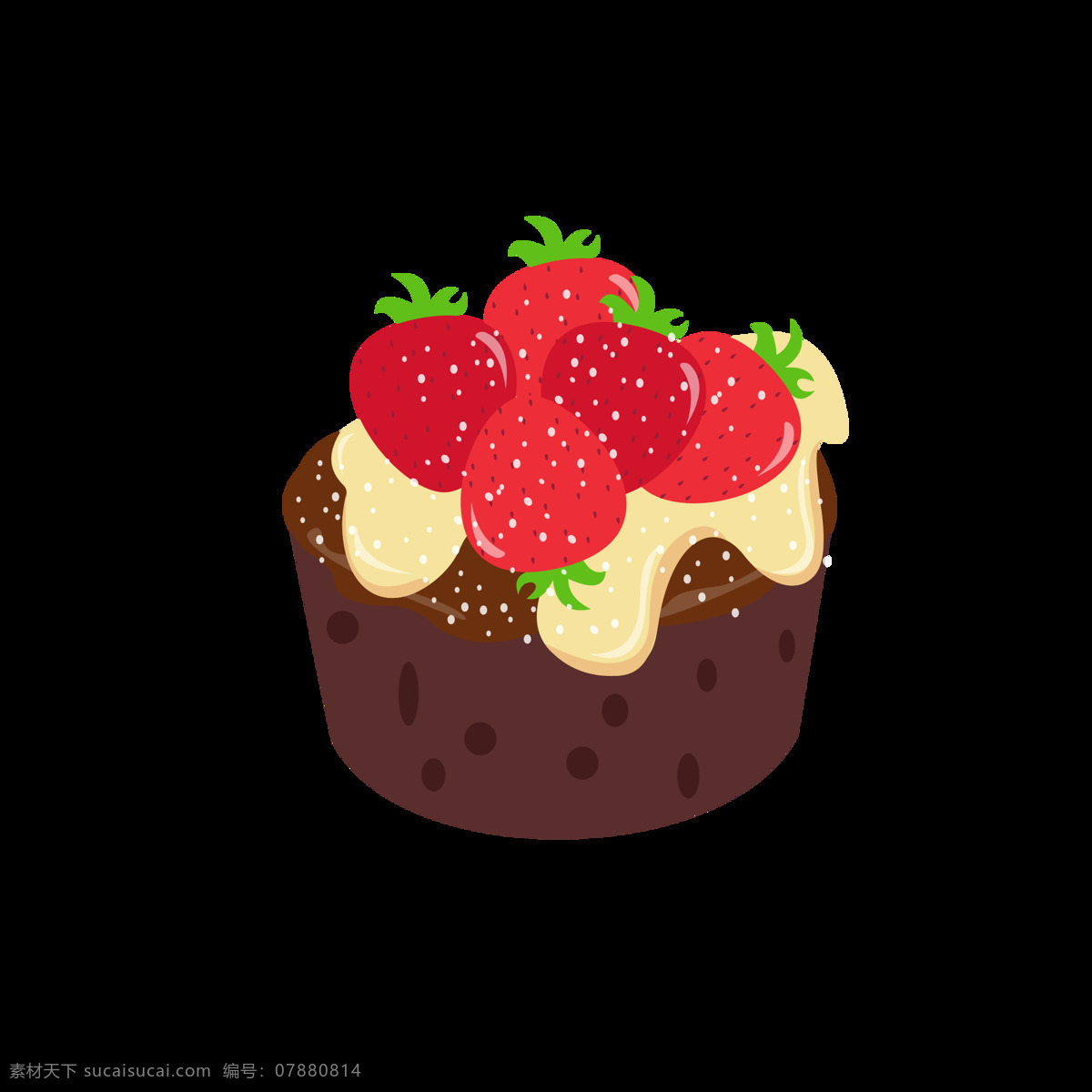 甜品 蛋糕 元素 卡通 美食 草莓 元素设计 点心 巧克力 糕点