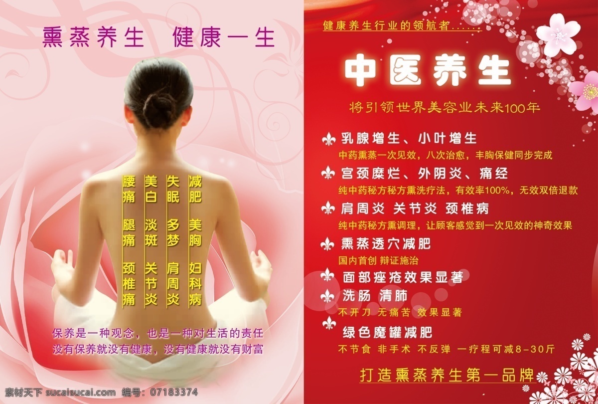dm宣传单 保养 粉色 广告设计模板 花 减肥 美容 女人 中医养生 模板下载 养生 香薰 熏蒸 妇科病 腰椎痛 源文件 psd源文件 餐饮素材