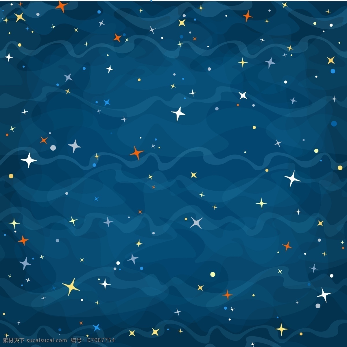 卡通 背景 明星 图案 抽象 纹理 灯光 蓝色 天空 壁纸 科学 空间 艺术 色彩 黄色 银河 夜晚 绘画