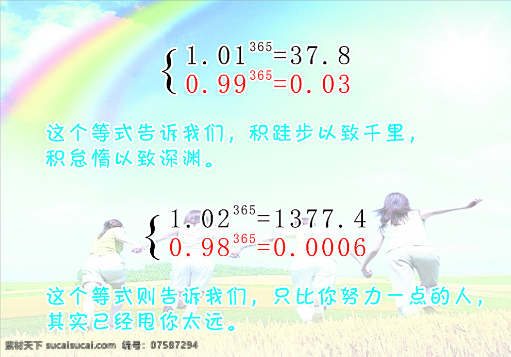 励志公式海报 励志 公式 海报 奔跑 向上 教室 白色