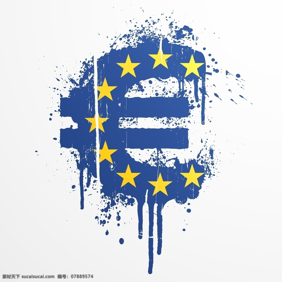 欧盟 标志 符号 矢量 飞溅 欧洲 矢量图 其他矢量图