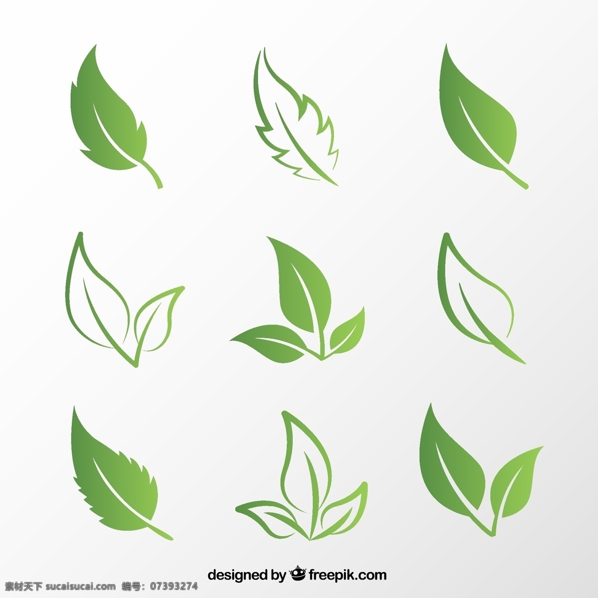 绿叶 矢量 植物 树叶 叶子 矢量图 格式 高清图片