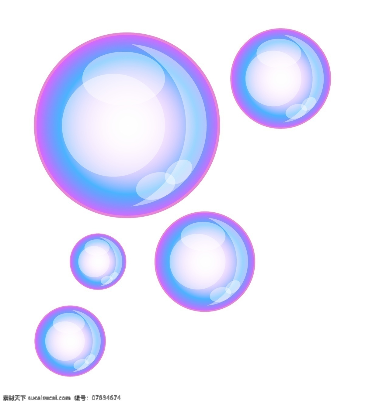 唯美 圆形 气泡 插画 圆形的气泡 蓝色 渐变色气泡 透明 清新 儿童节 可爱泡泡 儿童玩耍