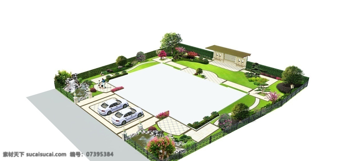 碧 桂 园 别墅 庭院设计 园林 绿化 景观 效果图 庭院 环境设计 园林设计