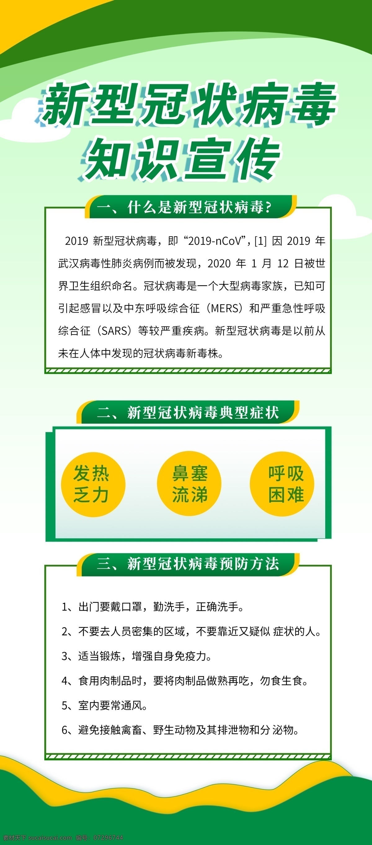 新型 冠状 病毒 肺炎 知识 宣传 x 展架 新型冠状病毒 x展架 易拉宝 分层