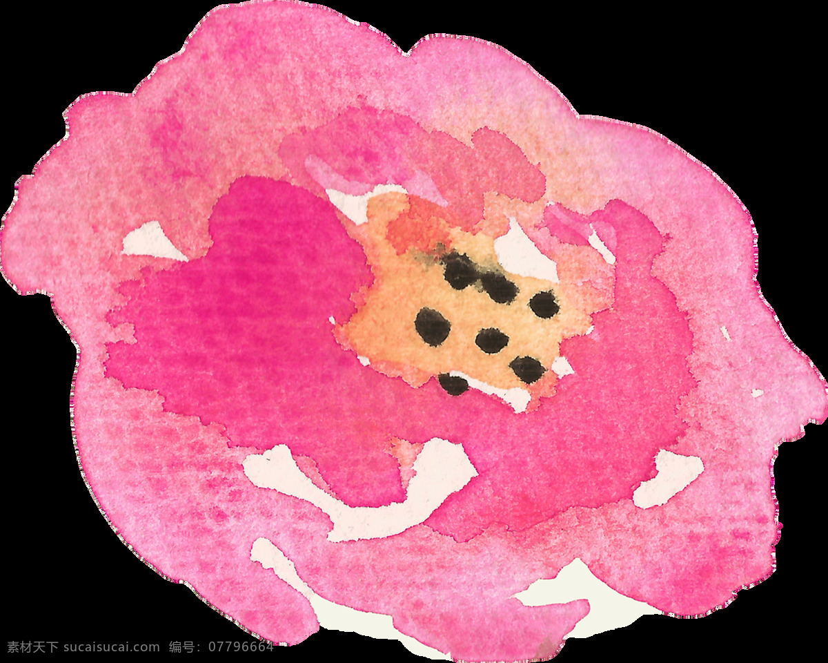 褪色 花蕊 卡通 透明 装饰 花束 粉色 透明素材 免扣素材 装饰图案