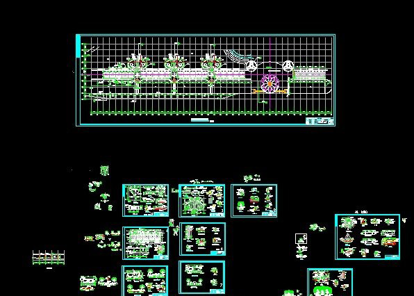 广场 景观设计 全套 施工图 平面效果图 植物景观 cad素材 景观图纸