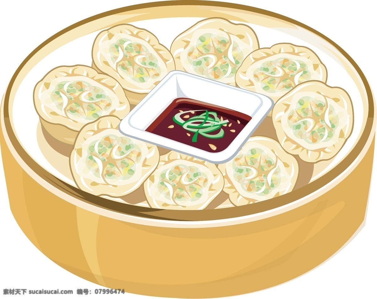 卡通 包子 矢量图 黄色 食品 日常生活