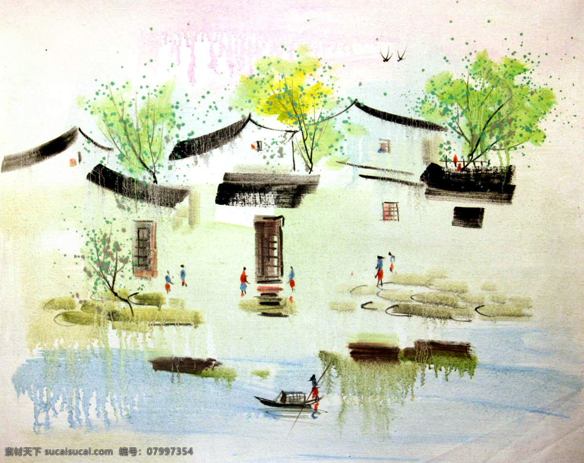 船只 风景画 河流 绘画书法 美术 民居 人物 江南 春 模板下载 江南春 油画 水乡 燕子 树木 油画艺术 油画作品56 文化艺术