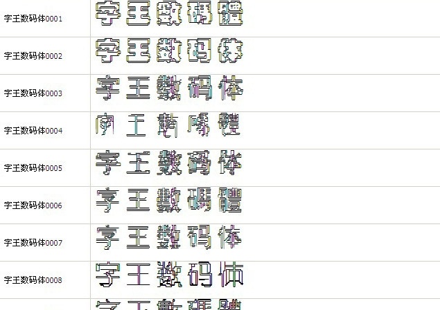 字 王 数码 字体 库 包 字体打包下载 中文字体 字体下载 源文件 ttf