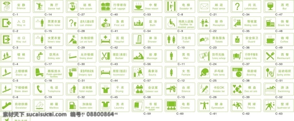 标识牌 超市 指示牌 禁止吸烟 电梯 运动 游泳 健身 卫生间