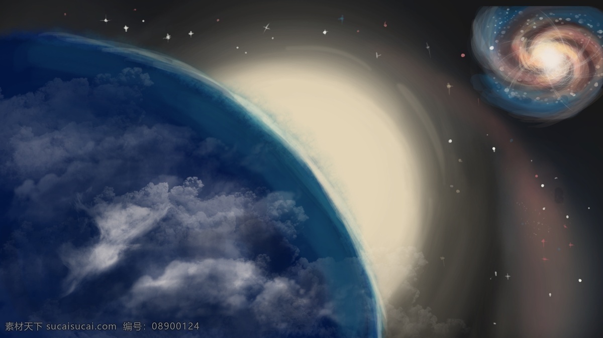 宇宙 星空 星球 探索 插画 奥秘 未知 神秘