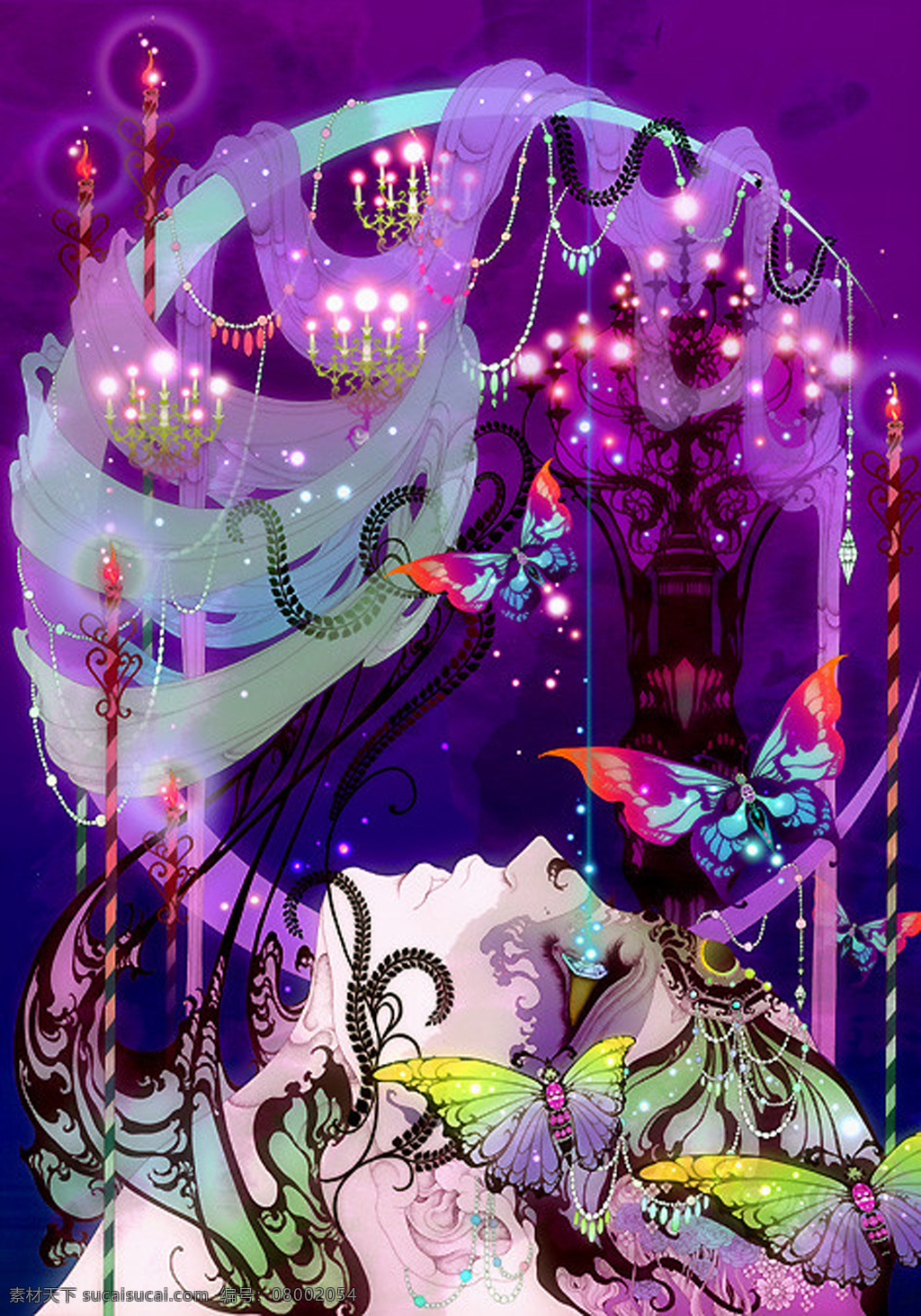 插画 动漫动画 设计图库 日本 少女 色彩 迷幻 插画集