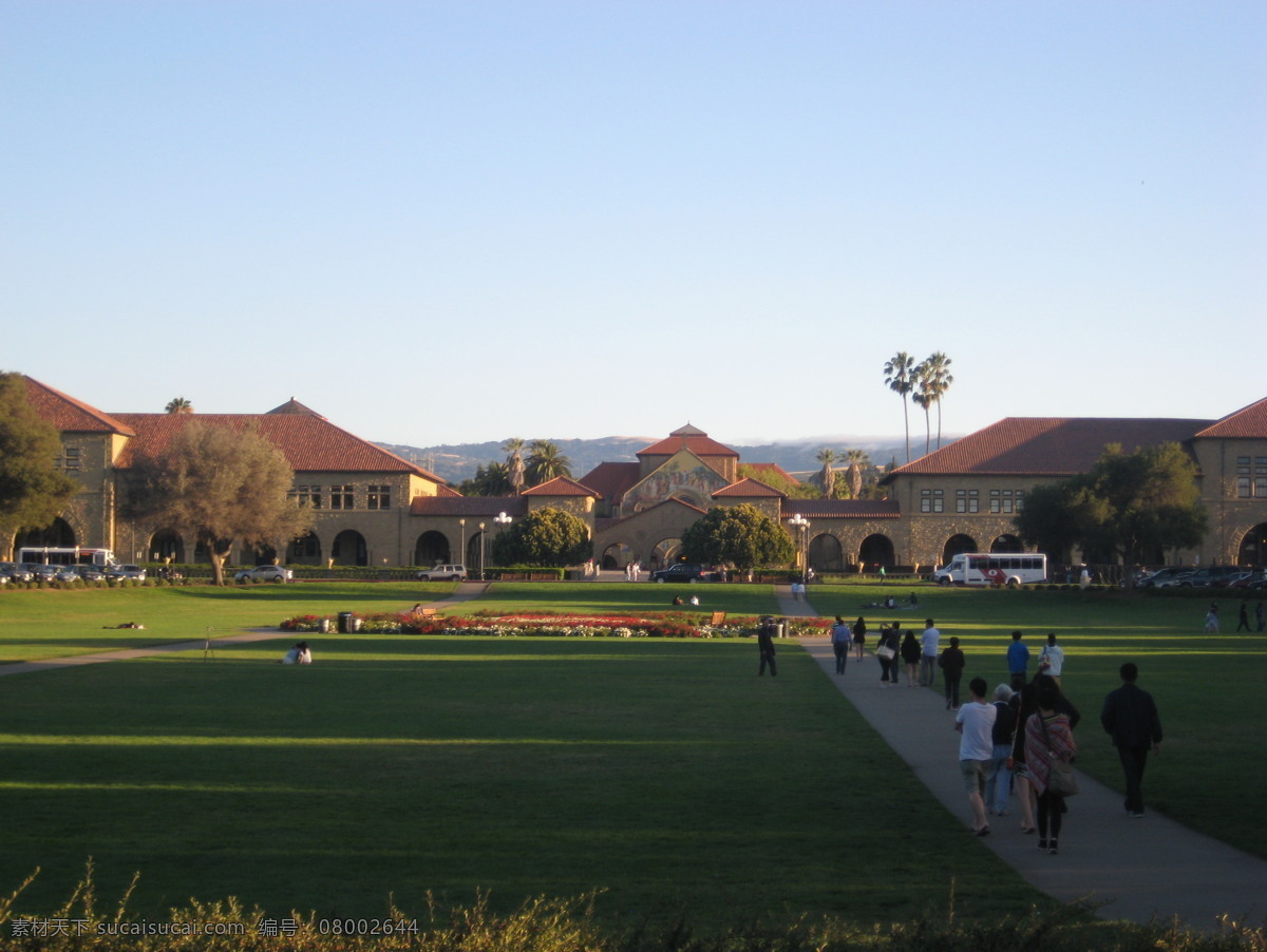 斯坦福大学 斯坦福 大学 美国 全景 加州 人文景观 旅游摄影