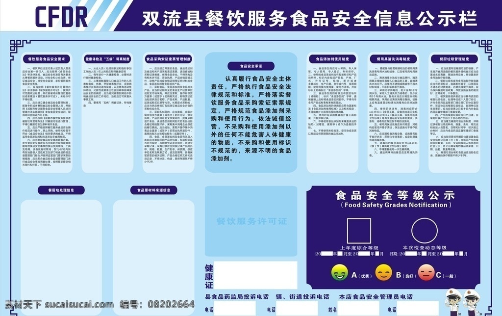 双流县 餐饮服务 食品 安 食品安全信息 公示栏 卫生局 展板 制度牌 展板模板