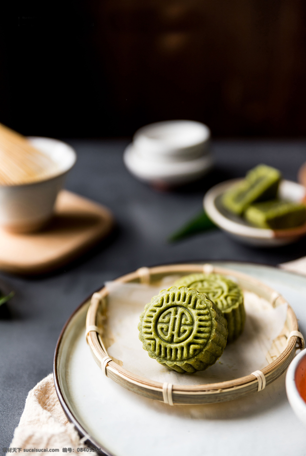 抹茶月饼 创新 美食 中秋 传统 抹茶 月饼 餐饮美食 传统美食