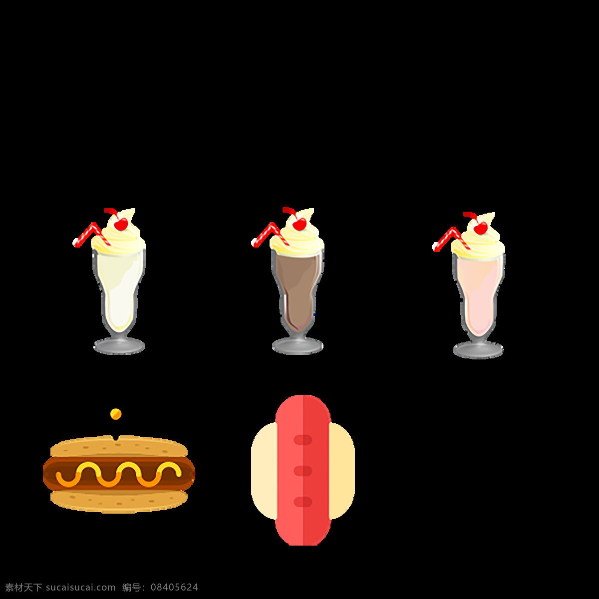 快餐 食物 食品 icon 图标素材 冰激凌 热狗 披萨 图标 iconpng 图标图形 按钮图标 细线图标 标志图标 png素材