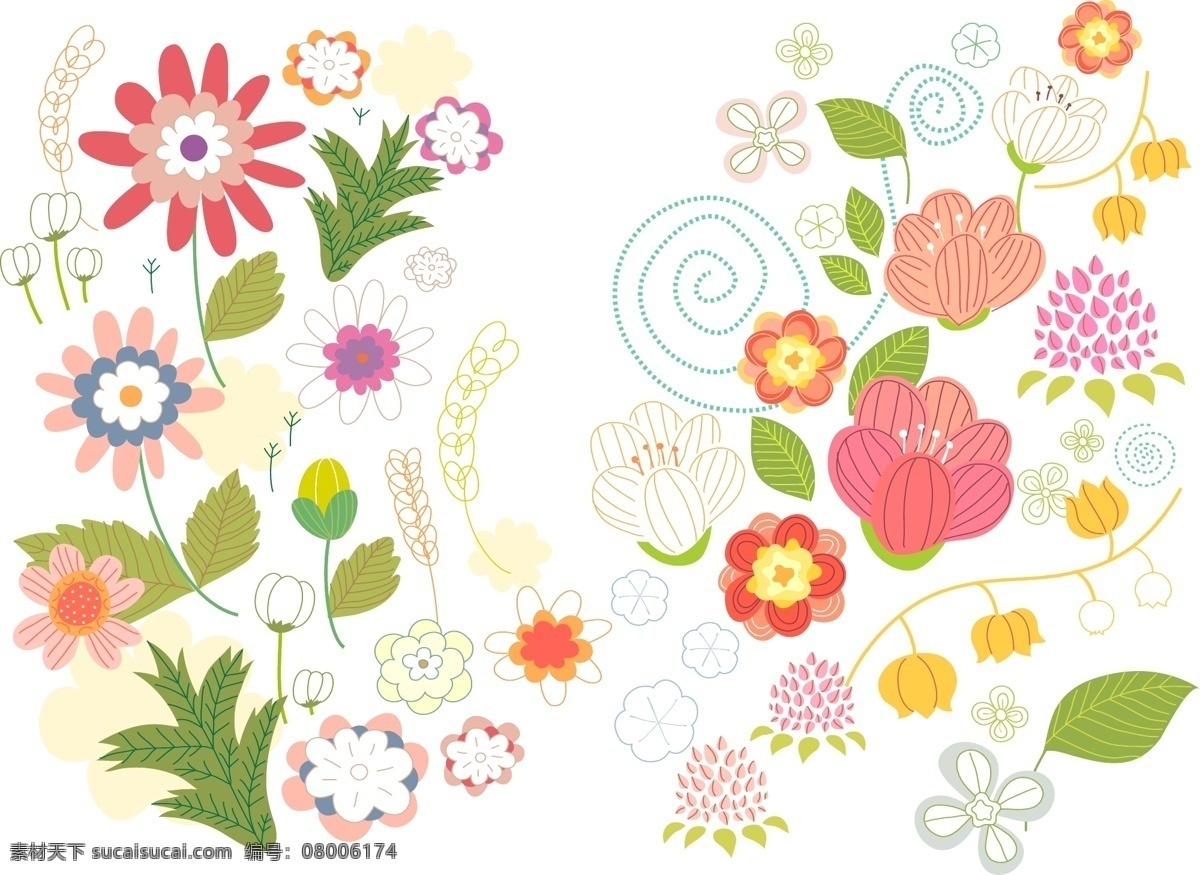 背景元素 本本封面 彩色花纹 插画 花 花朵 花纹 花纹图案 卡通鲜花 鲜花矢量素材 鲜花模板下载 鲜花 绿叶 叶子 图案 鲜花背景 时尚背景 梦幻素材 花式背景 清新花纹 时尚花纹 女性时尚 潮流缤纷 绽放 时尚元素 矢量图集2 矢量素材 其他矢量 矢量 插画集
