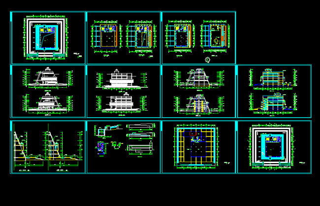 博物馆 cad 图纸 cad图纸 建筑图纸 cad素材