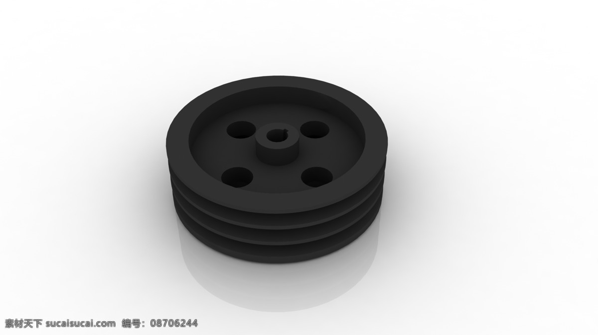 三角 皮带轮 皮带 3d模型素材 电器模型