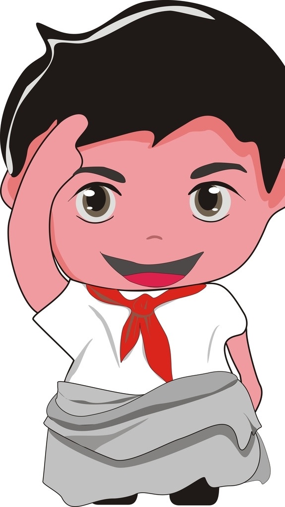 藏族小孩 小孩 可爱 卡通 动漫 藏族 藏装 红领巾 吉祥物 小学生 敬礼 小男孩 青年 少年 人物图库 儿童幼儿