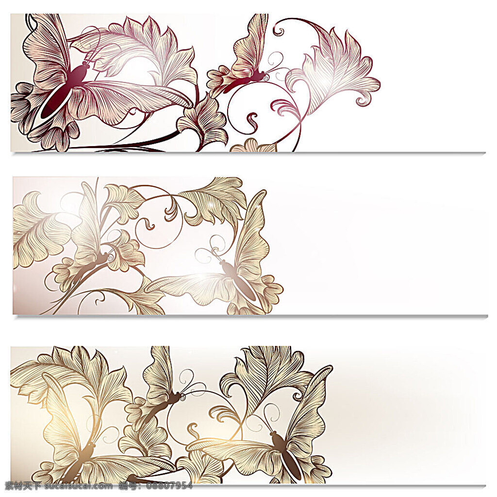复古 花纹 蝴蝶 蝴蝶花纹 欧式花纹 时尚花纹 背景图案 背景花纹 背景边框 花纹花边 底纹边框 矢量素材 白色