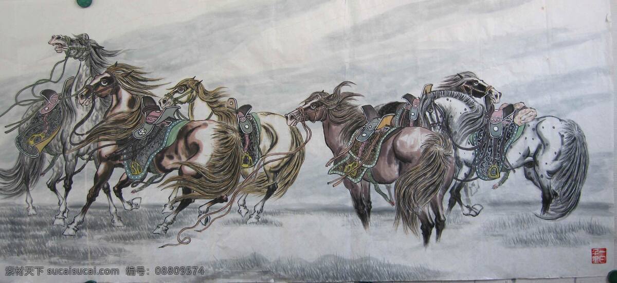 国画 马 水墨画 中国画 中国艺术 绘画艺术 装饰画 中堂画 书画 文化艺术 书画文字