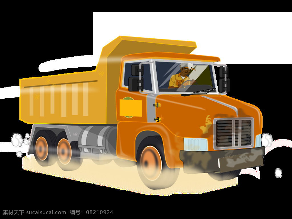 自卸汽车 车辆 工作 建设 交通运输 卡车 运输 插画集