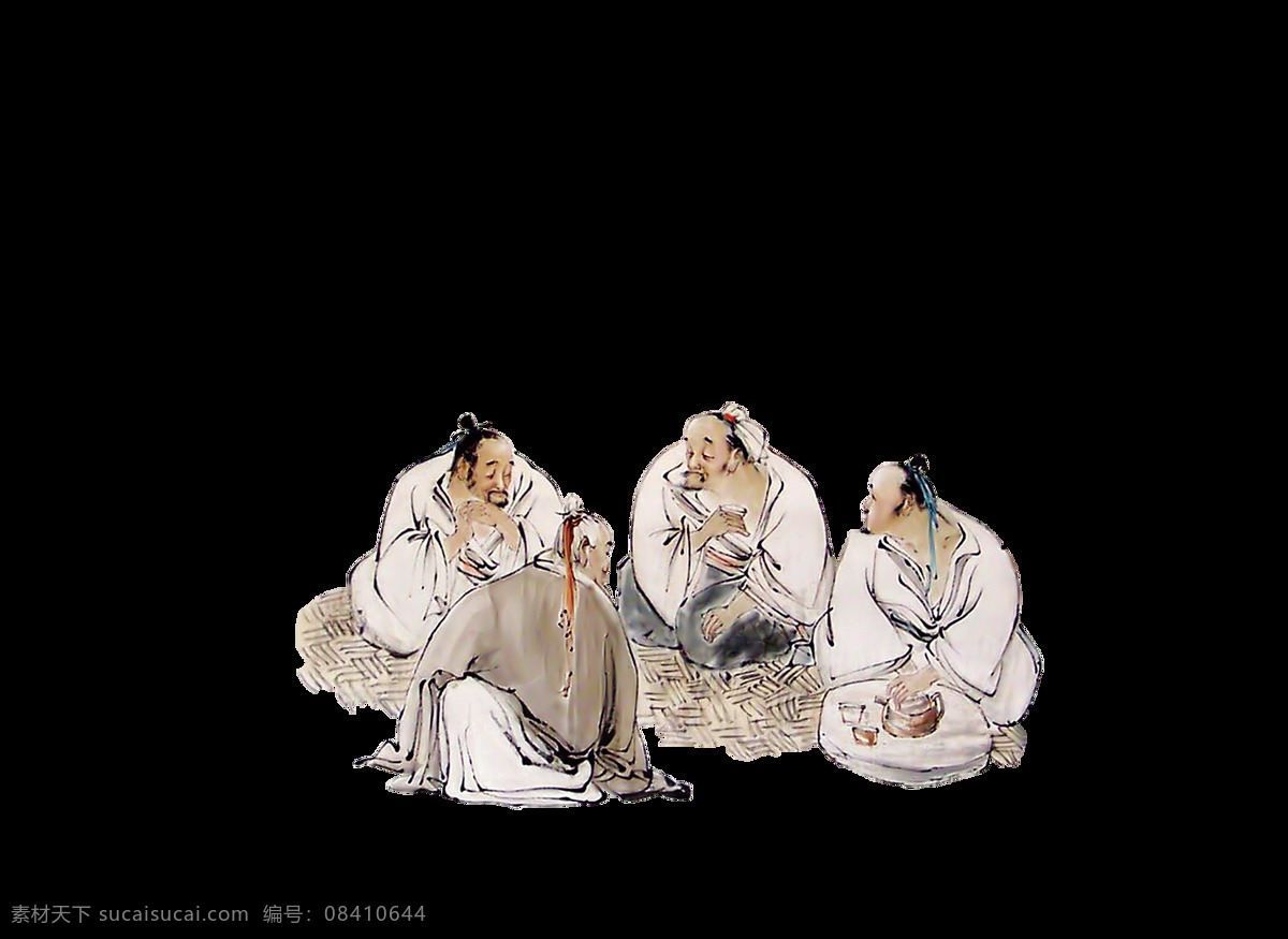 中国 风 水墨 古代 人物 古代人物 中国风 古典 古人 古典插画 png免扣 透明 设计素材 绘画 精美 人像 插画 图案 传统文化