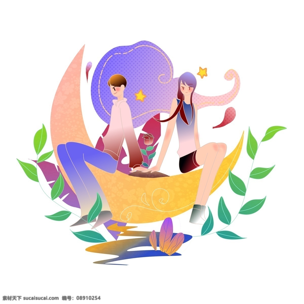 商用 手绘 唯美 表白 场景 元素 表白场景 可商用 绘唯 高清
