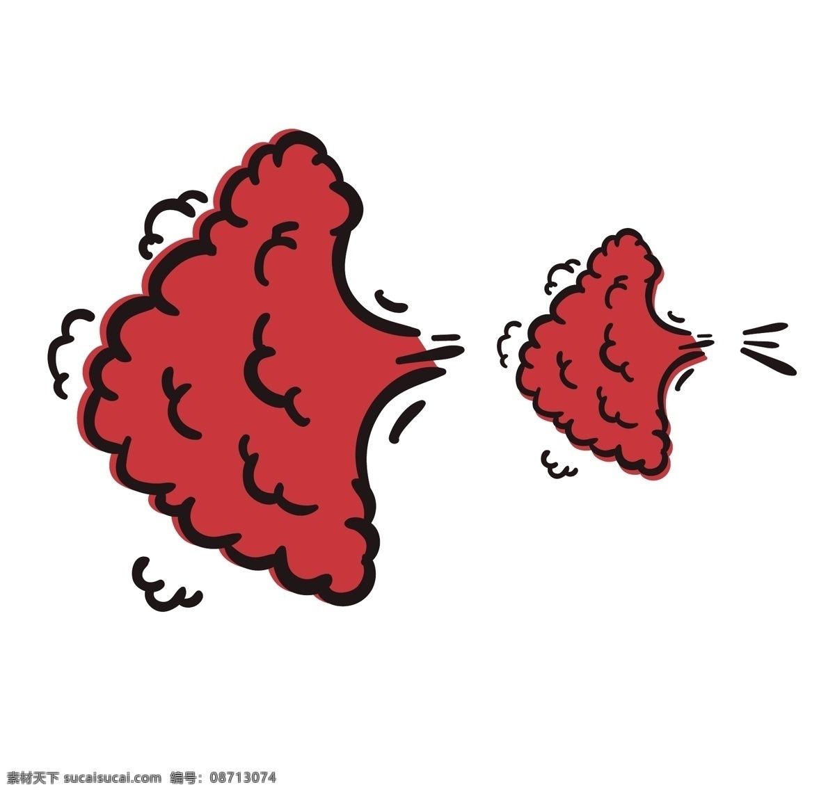 矢量图 手绘 红色 爆炸 效果 对话框 卡通 气泡 爆炸框 卡通气泡 气体