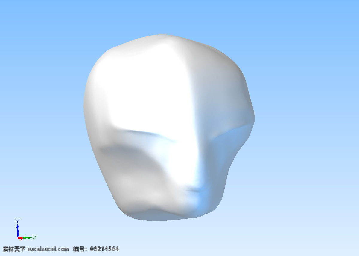 外星人 头 3d模型素材 3d打印模型