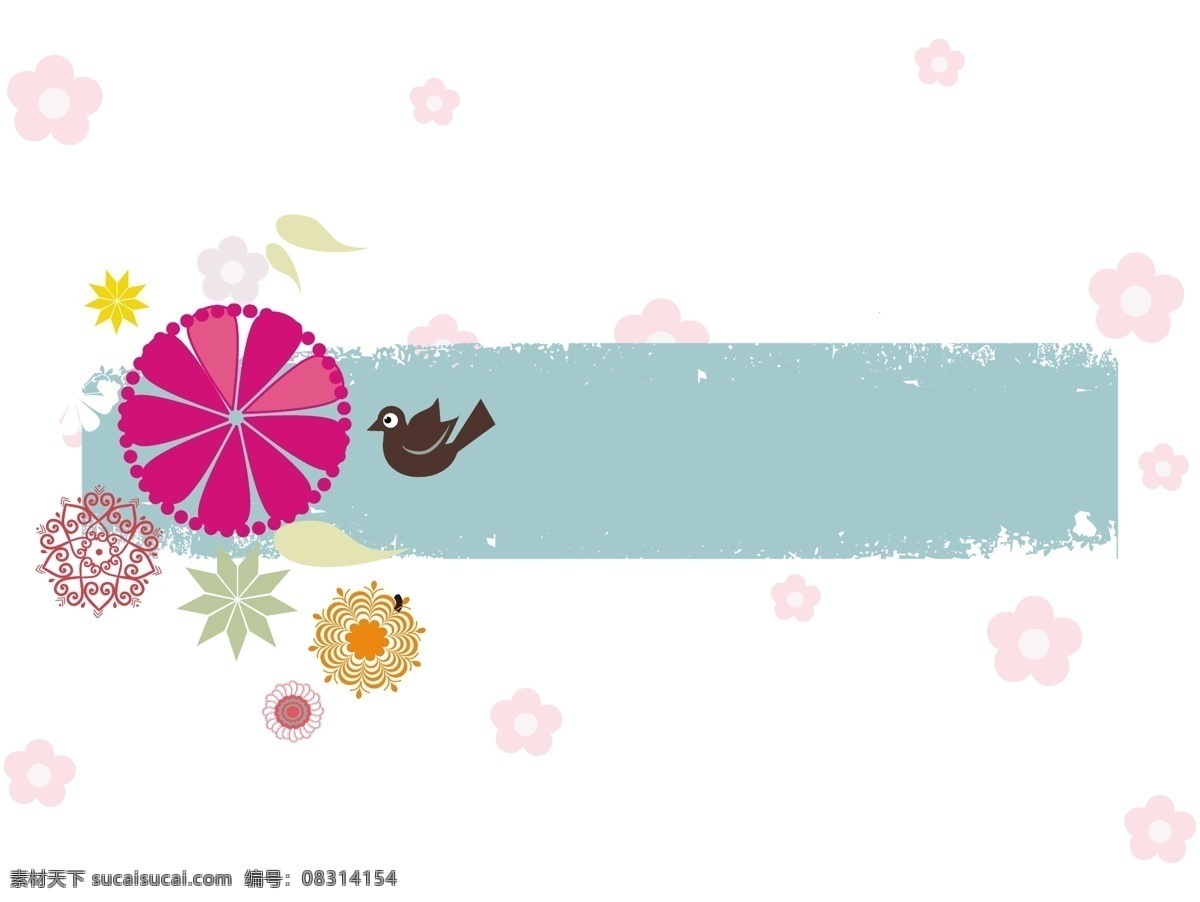 白色 背景 花 矢量图 矢量人物