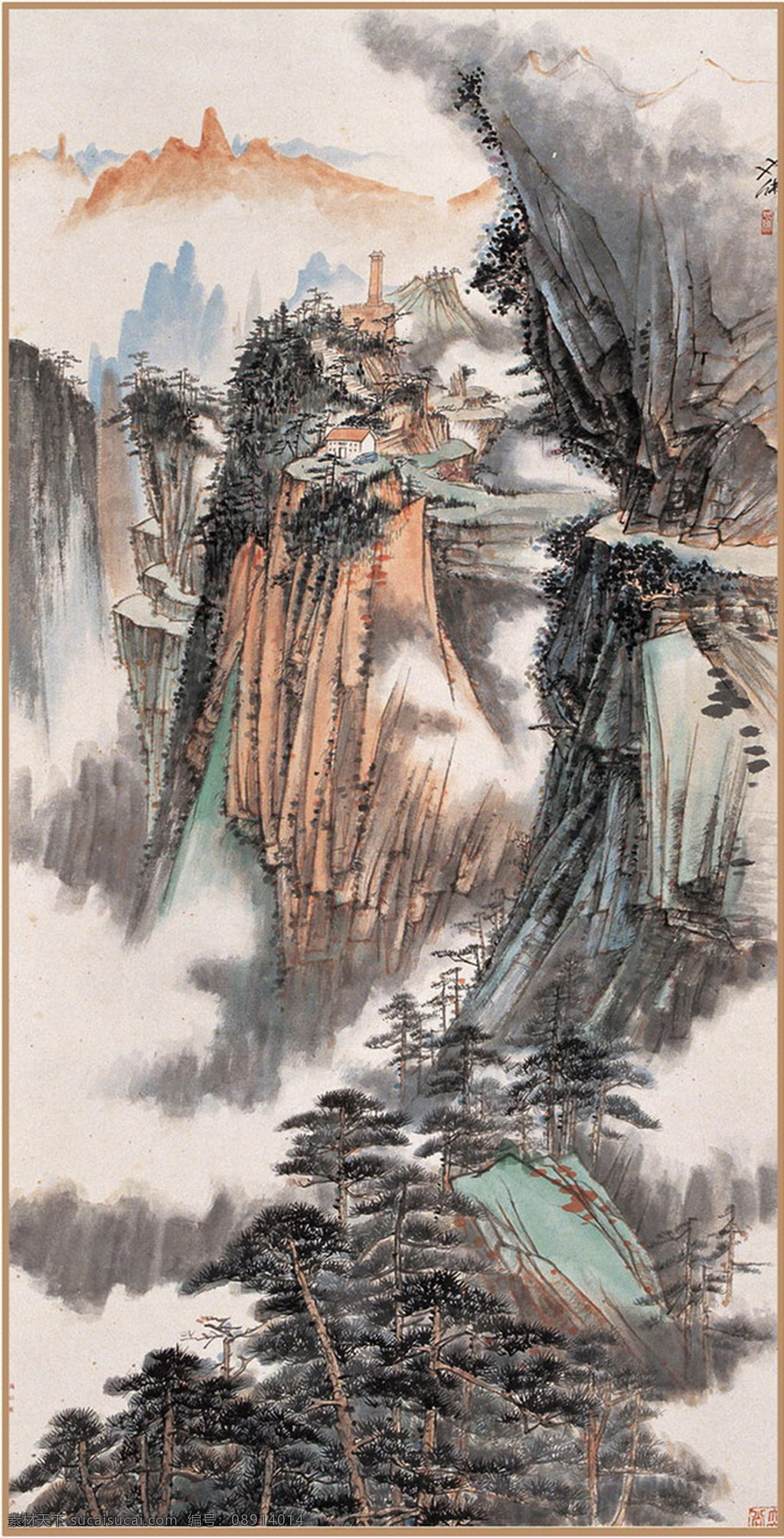 胡也佛近现代山水画精选素材图片下载-素材编号08914014-素材天下图库