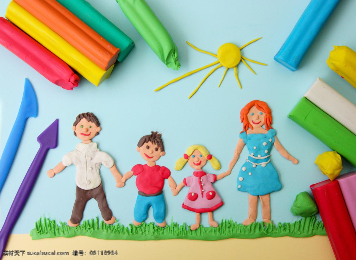 橡皮泥 彩泥 软陶泥 涂鸭 小屋 卡通 儿童 草地 箭头 玩具 拼图 生活素材 生活百科