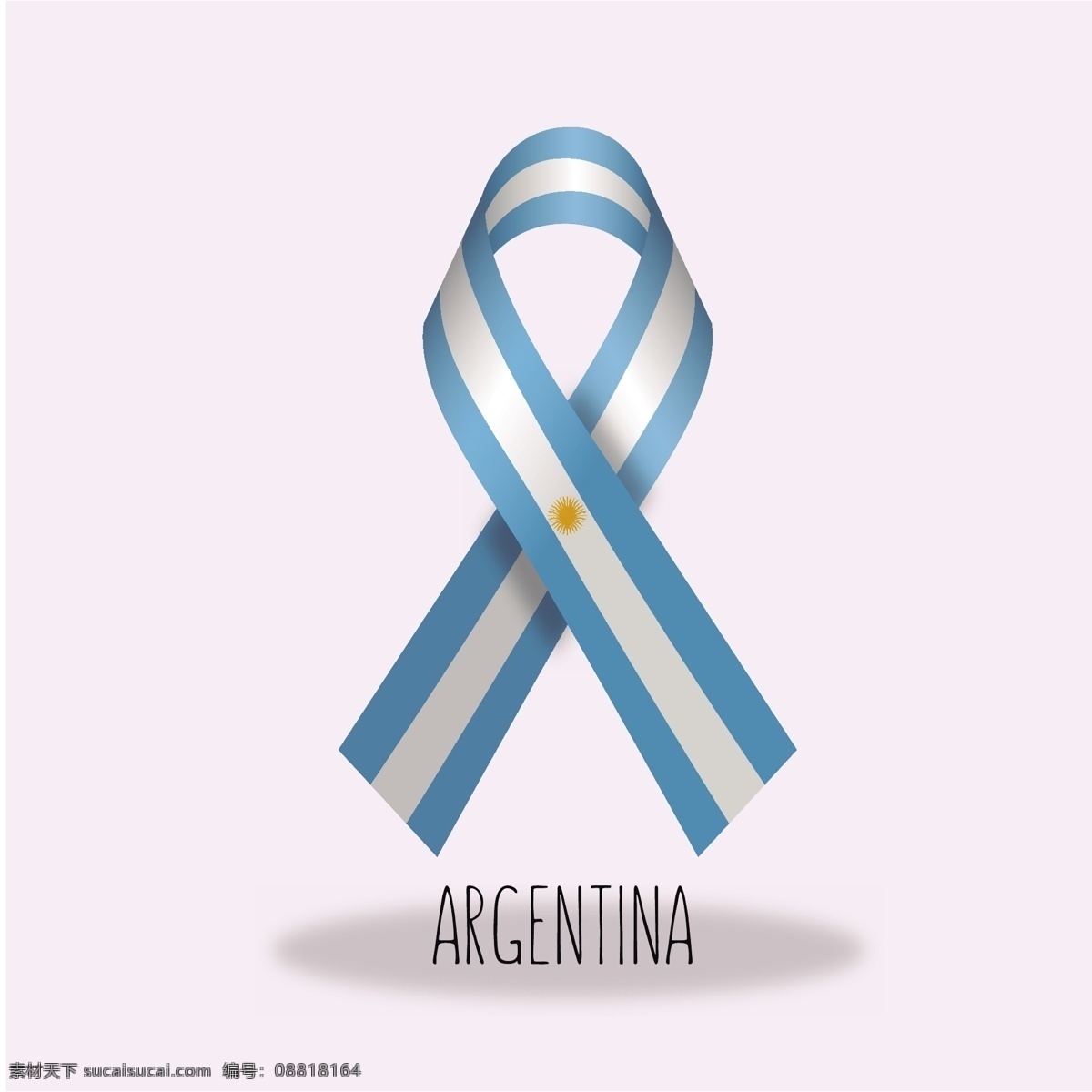阿根廷 国旗 丝带 丝带设计