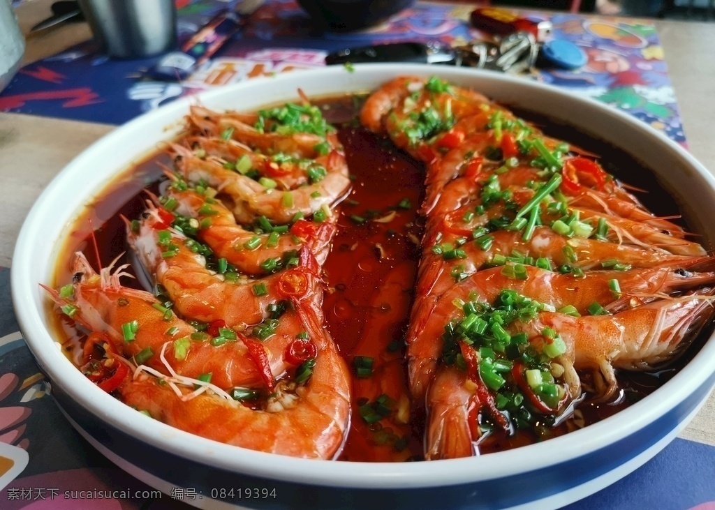 基围虾 虾 蒜茸大虾 龙虾 美极大虾 餐饮美食 传统美食
