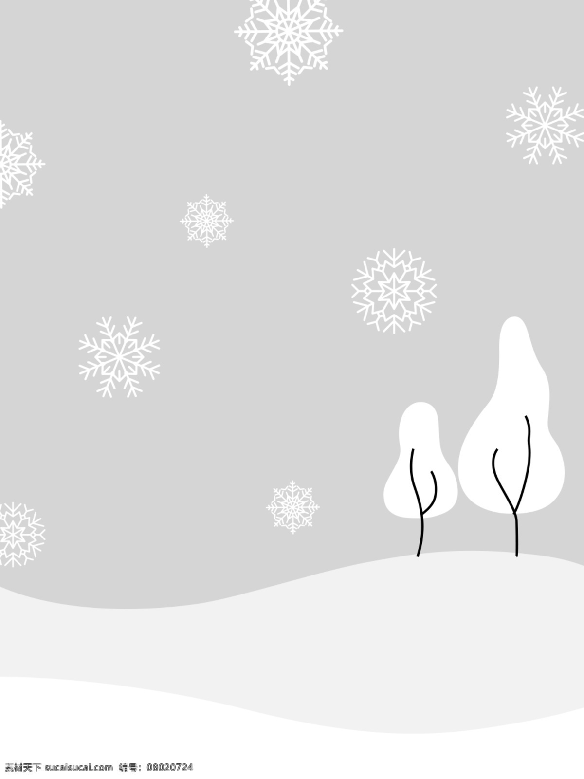 冬季 极 简 唯美 文艺 雪景 背景 简约 小清新
