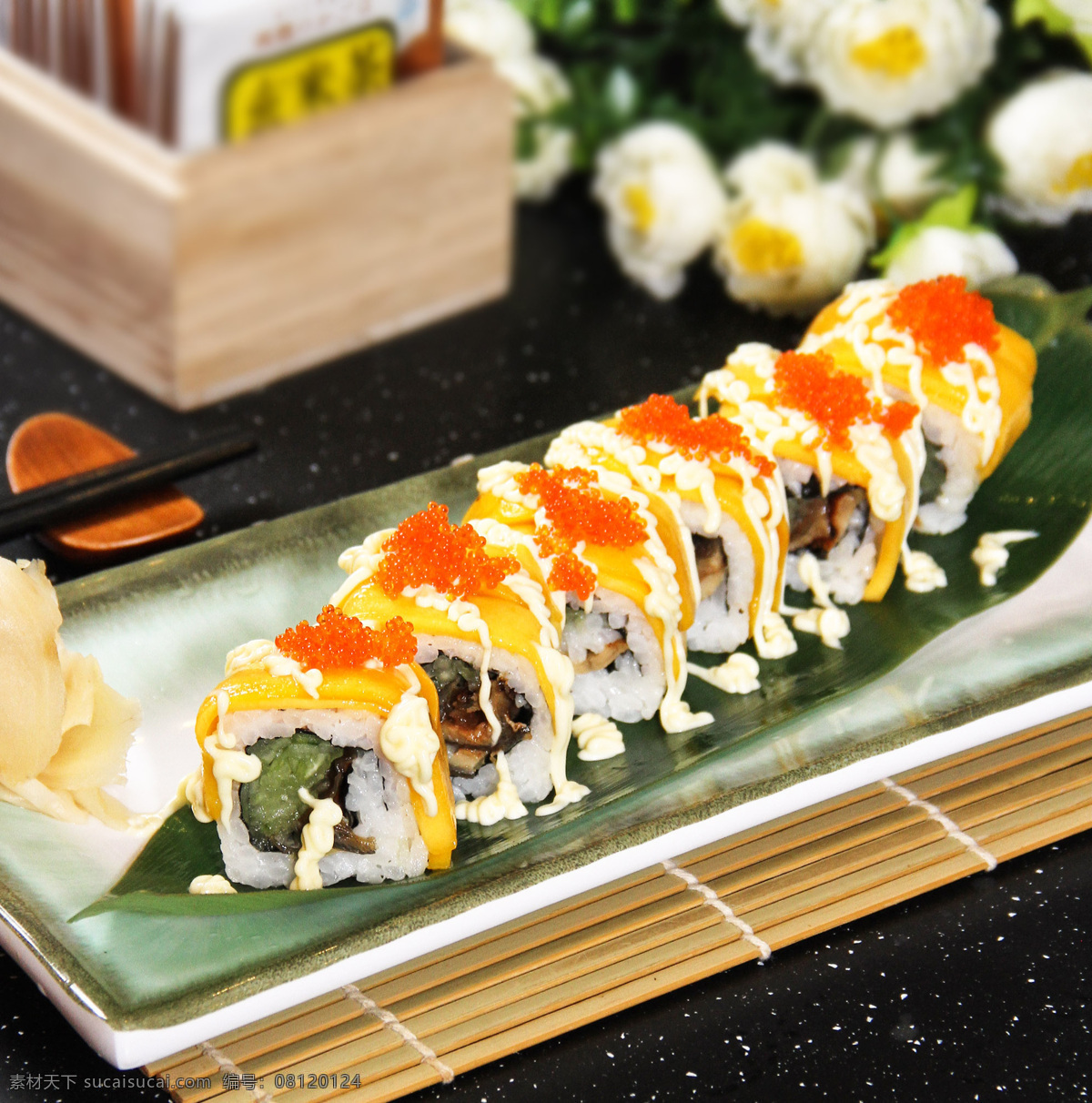 香鳗芒果卷 寿司 寿司图片 日本寿司 日式餐饮 日式美食 日式寿司 美味寿司 日本料理 寿司卷 寿司美食 寿司店 寿司素材 寿司文化 美食摄影 餐饮美食